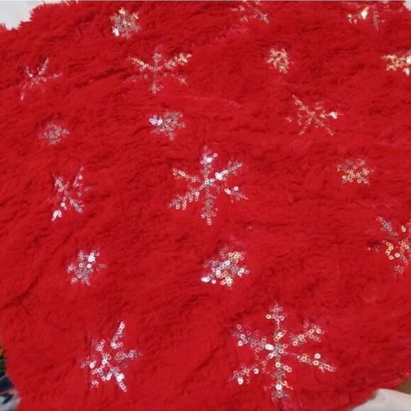 Snowflake Fuzzy Pillow Covers- 2 - Picture 4 of 5